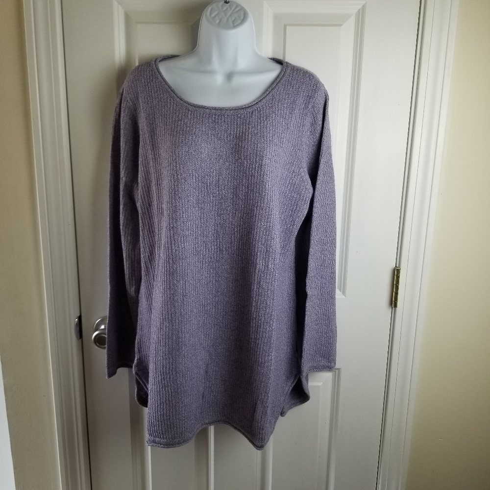 Sahalie Womens Sweater Lavender Sz XL
